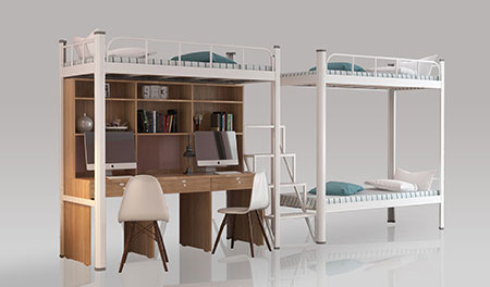 二连3人位-中梯-学生宿舍高架公寓床