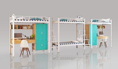 三连4人位-中梯-学生宿舍高架公寓床